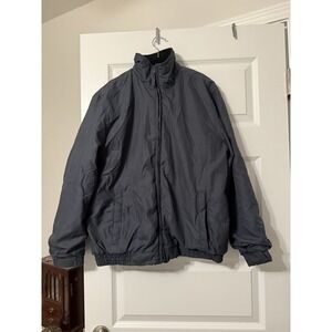 George Fleece Lined Jacket Gray Mens Sz M 38-40 Full Zip Pockets